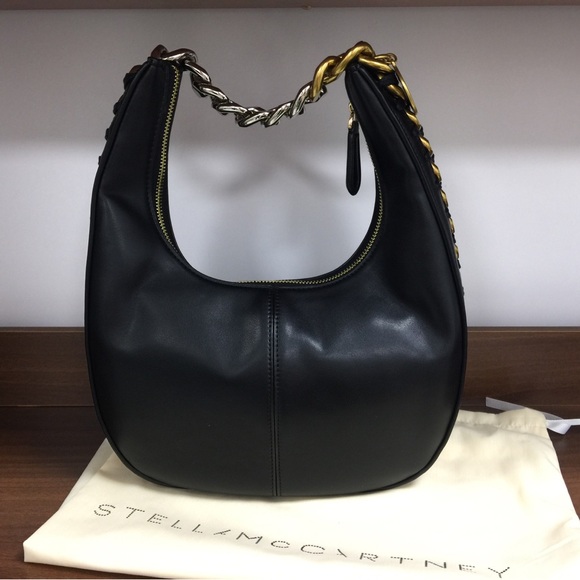 🍀🍾Women's Stella McCartney Frayme Small Zipped Shoulder Bag - Picture 3 of 7
